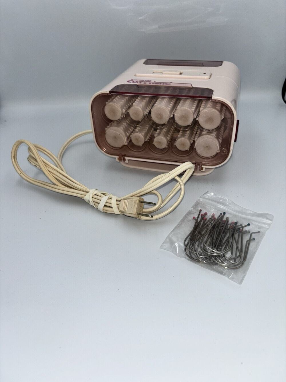 Vtg Norelco Curl Friend HB1632 20 Curlers 3 Sizes Hot Rollers W Clips Tested